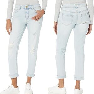 Seven7 Size 6 Denim Light Wash Distressed Weekend Slim Fit Jeans